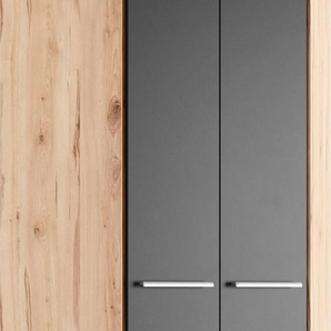 Eckkleiderschrank PRIESS Barcelona Kleiderschrank Ecklösung Raumwunder, schwarz (astkernbuche, schwarz), B:78cm H:193cm T:78cm, Holzwerkstoff, Schränke, in 2 Tiefen Schrank Eckschrank Garderobe