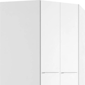 Eckkleiderschrank PRIESS Barcelona Kleiderschrank Ecklösung Raumwunder, weiß, B:95cm H:193cm T:95cm, Holzwerkstoff, Schränke, in 2 Tiefen Schrank Eckschrank Garderobe