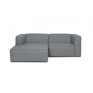 Ecksofa ANDAS Dalby, L-Form Sofas Gr. B/H/T: 228 cm x 73 cm x 154 cm, Struktur, Recamiere links, grau (light grey) extra tiefe Sitzfläche, mit Kedernaht, angenehmer Sitzkomfort