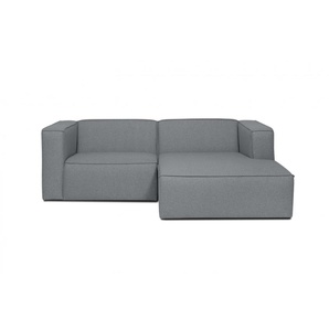 Ecksofa ANDAS Dalby, L-Form Sofas Gr. B/H/T: 228 cm x 73 cm x 154 cm, Struktur, Recamiere rechts, grau (light grey) extra tiefe Sitzfläche, mit Kedernaht, angenehmer Sitzkomfort