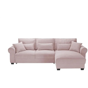 uno Ecksofa beidseitig montierbar Angelina groß ¦ rosa/pink ¦ Maße (cm): B: 318 H: 92 T: 197