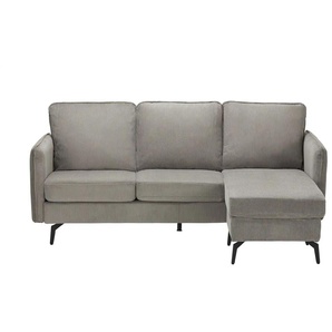 Ecksofa   Atisha ¦ grau ¦ Maße (cm): B: 193 H: 86 T: 136