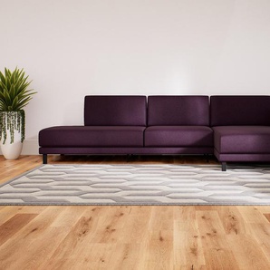 Ecksofa Auberginen­lila - Flexible Designer-Polsterecke, L-Form: Beste Qualität, einzigartiges Design - 292 x 75 x 162 cm, konfigurierbar