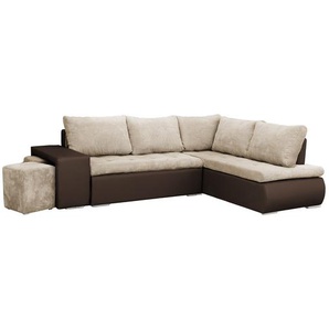 Ecksofa BELGRAD Beige + Braun