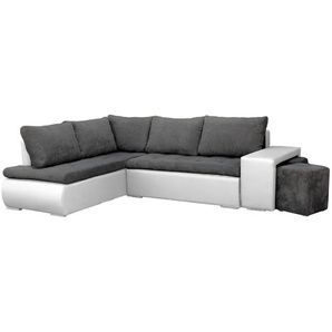 Ecksofa BELGRAD Beige + Weiß