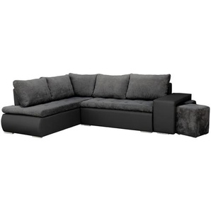 Ecksofa BELGRAD Schwarz+ Weiß