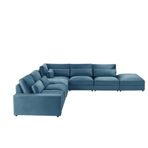 Ecksofa  Branna ¦ blau ¦ Maße (cm): B: 412 H: 88 T: 386