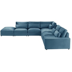 Ecksofa  Branna ¦ blau ¦ Maße (cm): B: 412 H: 88 T: 386