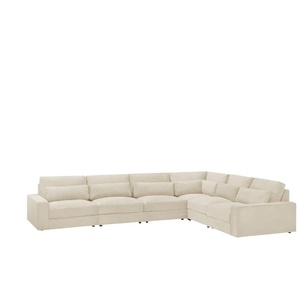 Ecksofa Branna - creme - Materialmix - 412 cm - 88 cm - 322 cm | Möbel Kraft