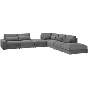 Ecksofa  Branna - grau - Materialmix - 412 cm - 88 cm - 386 cm | Möbel Kraft