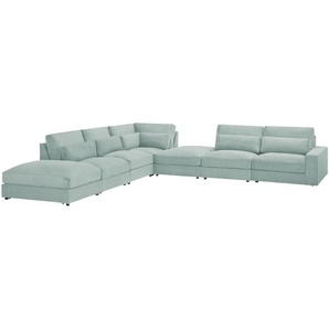 Ecksofa  Branna - grün - Materialmix - 412 cm - 88 cm - 386 cm | Möbel Kraft