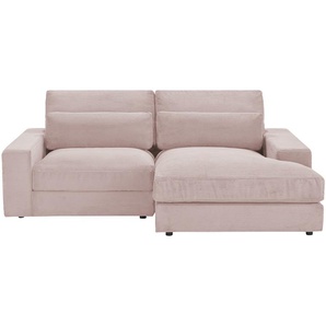 Ecksofa  Branna - rosa/pink - Materialmix - 232 cm - 88 cm - 164 cm | Möbel Kraft