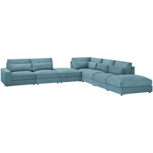 Ecksofa  Branna - türkis/petrol - Materialmix - 412 cm - 88 cm - 386 cm | Möbel Kraft