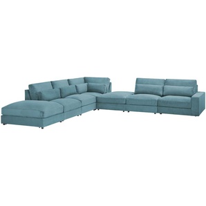 Ecksofa  Branna - türkis/petrol - Materialmix - 412 cm - 88 cm - 386 cm | Möbel Kraft