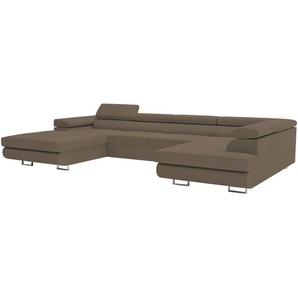 Ecksofa BUZZ U -  Braun (Monolith 09)