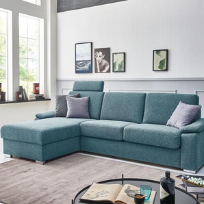 Ecksofa Cesio mit Schlaffunktion, orange