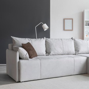 Ecksofa COLLECTION AB, grau (hellgrau), B:263cm H:84cm T:165cm, 100% Polyester, Sofas