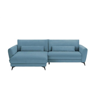 Ecksofa Cordstoff Amina ¦ türkis/petrol ¦ Maße (cm): B: 288 H: 81 T: 194