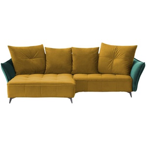 Ecksofa  Crease ¦ gelb ¦ Maße (cm): B: 290 H: 80 T: 175