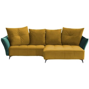 Ecksofa  Crease ¦ gelb ¦ Maße (cm): B: 290 H: 80 T: 175