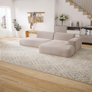 Ecksofa Cremebeige - Flexible Designer-Polsterecke, L-Form: Beste Qualität, einzigartiges Design - 296 x 72 x 168 cm, konfigurierbar