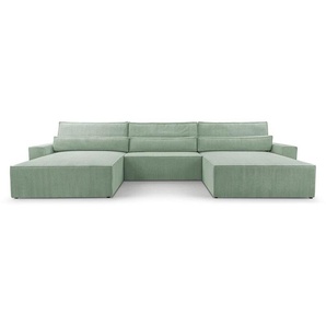 Ecksofa Denver U - Poso 01 Dunkelgelb