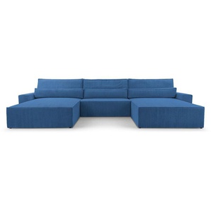 Ecksofa Denver U - Poso 05 Dunkelblau