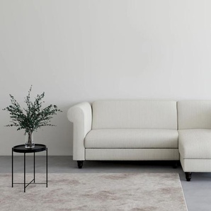 Ecksofa DOREL HOME Felix II, L-Form, Schlafsofa 241cm (Liegefl. 108/195 cm) Sofas Gr. B/H/T: 241cm x 83cm x 154cm, Cord, Ohne Knöpfe, beige (creme) verstellb. Rückenlehne, Recamiere wechselbar, Cord