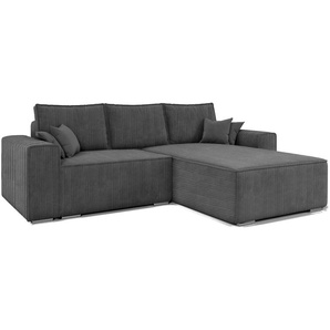 Ecksofa Erno II - aus Cordstoff - Gelb (Poso 01)