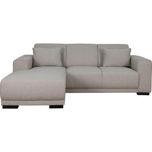 Ecksofa HOME AFFAIRE Bornholm incl. 2 Kissen, Stellmaße 234x162 cm L-Form Sofas Gr. B/H/T: 234cm x 85cm x 162cm, Struktur fein, Recamiere links, beige Recamiere wahlweise links oder rechts bestellbar