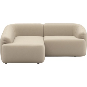 Ecksofa INOSIGN Nergal, Einzelsofa oder L-Form Sofas Gr. B/H/T: 216cm x 81cm x 196cm, Luxus-Microfaser, Longchair links, grau (taupe) Modernes Design, schlichte Optik, stilvoller Blickfang im Wohnzimmer