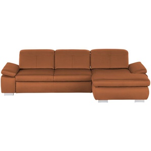 Lounge Collection Ecksofa aus Mikrofaser Kathrin ¦ orange ¦ Maße (cm): B: 309 H: 85 T: 195