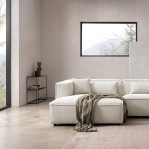 Ecksofa LEGER HOME BY LENA GERCKE PIARA, L-Form Sofas Gr. B/H/T: 267 cm x 66 cm x 167 cm, Cord, Ottomane links, beige (hellbeige) Ecksofas Inklusive 2 Rückenkissen 80x35 cm und 1 Zierkissen 40x40