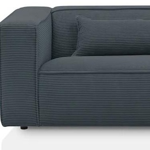 Ecksofa LEGER HOME BY LENA GERCKE PIARA, L-Form Sofas Gr. B/H/T: 267 cm x 66 cm x 167 cm, Cord, Ottomane rechts, grau (anthrazit) Ecksofas Inklusive 2 Rückenkissen 80x35 cm und 1 Zierkissen 40x40