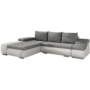 Ecksofa LIONEL Beige + Dunklebraun