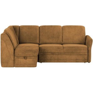 Polstermöbel Oelsa Ecksofa  Luna ¦ orange ¦ Maße (cm): B: 224 H: 91 T: 160