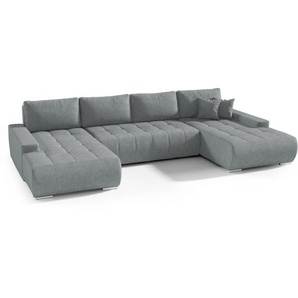 Ecksofa mit Schlaffunktion DRACO U blau Aston 12 (U-förmig)