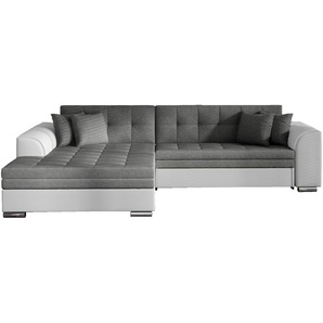 Ecksofa MORENO Hellbeige + Schwarz - Berlin 01 + Soft 11