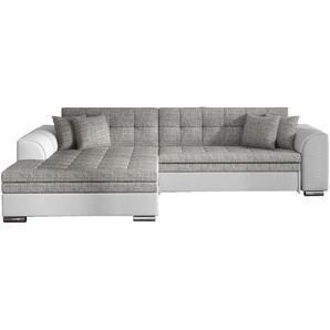 Ecksofa MORENO Hellbeige + Schwarz - Berlin 01 + Soft 11