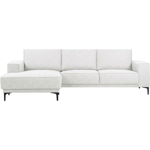 Ecksofa PLACES OF STYLE Oland Sofas Gr. B/H/T: 280cm x 85cm x 152cm, Struktur weich, Recamiere links, beige (sand) 280 cm, im zeitlosem Design und hochwertiger Verabeitung