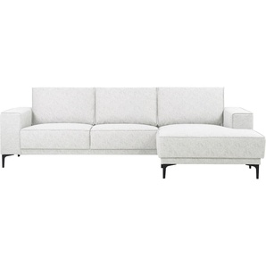 Ecksofa PLACES OF STYLE Oland Sofas Gr. B/H/T: 280cm x 85cm x 152cm, Struktur weich, Recamiere rechts, beige (sand) 280 cm, im zeitlosem Design und hochwertiger Verabeitung