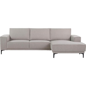 Ecksofa PLACES OF STYLE Oland Sofas Gr. B/H/T: 280cm x 85cm x 152cm, Webstoff, Recamiere rechts, beige 280 cm, im zeitlosem Design und hochwertiger Verabeitung