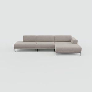 Ecksofa Sandgrau - Flexible Designer-Polsterecke, L-Form: Beste Qualität, einzigartiges Design - 344 x 81 x 162 cm, konfigurierbar