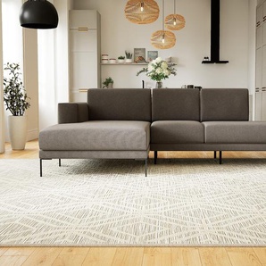 Ecksofa Schiefergrau - Flexible Designer-Polsterecke, L-Form: Beste Qualität, einzigartiges Design - 264 x 81 x 162 cm, konfigurierbar