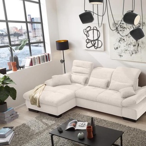 Ecksofa SET ONE BY MUSTERRING SO4100 V Sofas Gr. B/H/T: 284 cm x 80 cm x 190 cm, Breitcord, Recamiere links, mit Kopfteilverstellung-mit Schwenkrücken-mit Armteilverstellung-ohne Bettfunktion-ohne Bettkasten-ohne