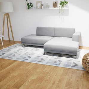 Ecksofa Steingrau - Flexible Designer-Polsterecke, L-Form: Beste Qualität, einzigartiges Design - 224 x 75 x 162 cm, konfigurierbar