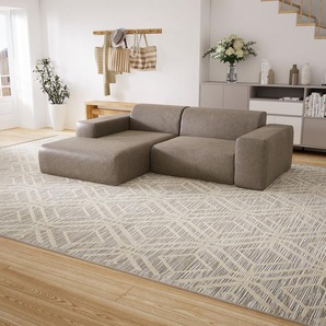 Ecksofa Taupebeige - Flexible Designer-Polsterecke, L-Form: Beste Qualität, einzigartiges Design - 243 x 72 x 168 cm, konfigurierbar