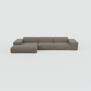 Ecksofa Taupegrau - Flexible Designer-Polsterecke, L-Form: Beste Qualität, einzigartiges Design - 396 x 72 x 168 cm, konfigurierbar
