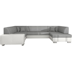 Ecksofa U HANA R08 L19 Schwarz +Weiß