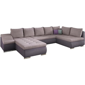 Ecksofa U JORMANO R47 L42 Mintgrün + Hellgrau